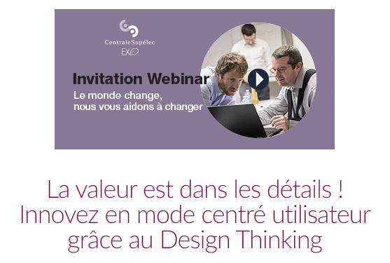 Réservez votre place pour mon prochain webinar 100% gratuit sur le Design Thinking ! (Et posez-moi toutes vos questions)